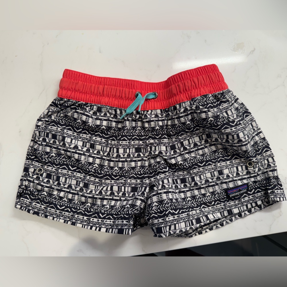 Patagonia Red Waistband Patterned Shorts
